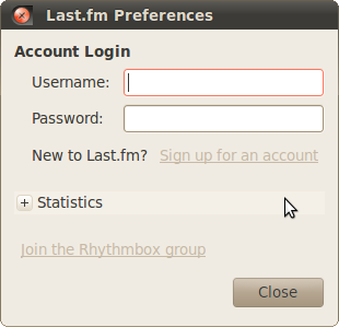 Last.fm in Rhythmbox